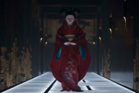 Rila Fukushima plays Geisha in Ghost in the Shell from Paramount Pictures and DreamWorks Pictures in theaters March 31, 2017.